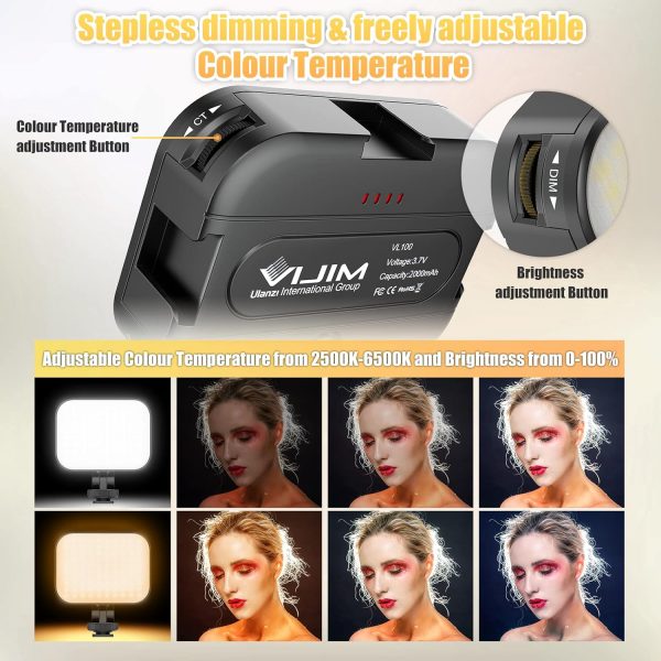ULANZI VL100C Portable LED Video Light, 2500K-6500K Dimmable... - Image 3