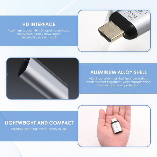 USB C to HDMI Adapter, Practical USB C Type C 3.1 Female Sou... - Image 4