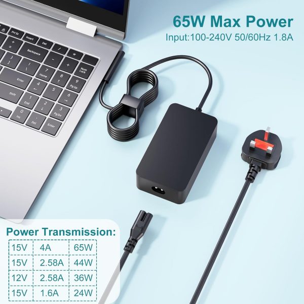 Surface Pro Charger, 65W Microsoft Surface Charger for Surfa... - Image 3