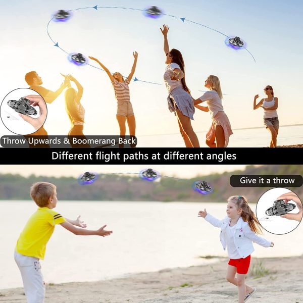 Flying Spinner Toys, Hand Controlled Mini Drone, RGB Light F... - Image 3