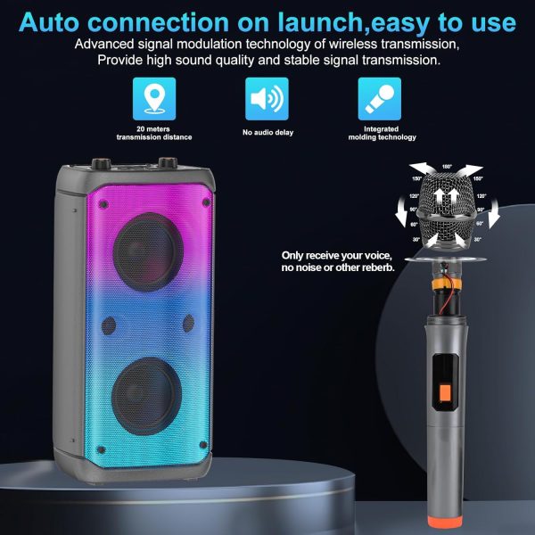 TAMPROAD Bluetooth Speaker, 80W Peak Wireless TWS Portable O... - Image 6