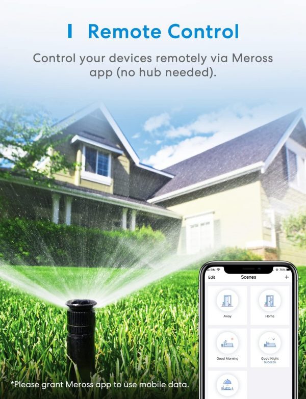 Smart Plug 13A WiFi meross IP44 Outdoor WiFi Plug, Compatibl... - Image 4