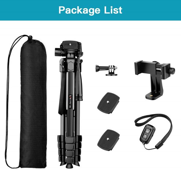 Victiv Camera Tripod for Canon Nikon Sony, 67.7"/172cm Porta... - Image 10
