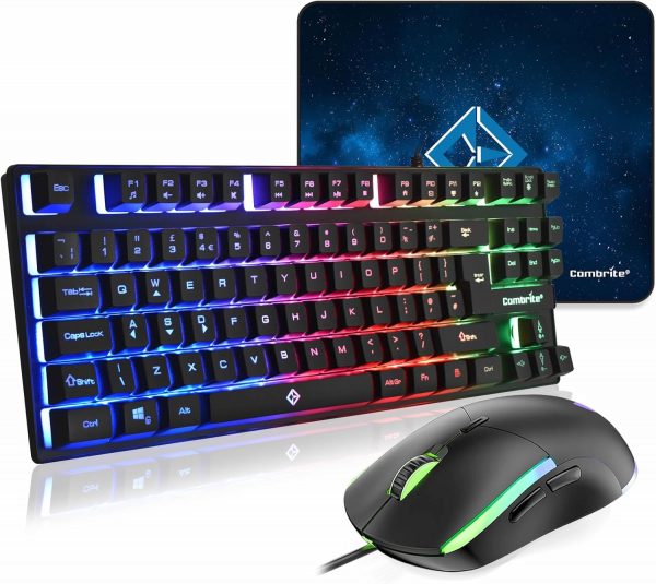 Combrite USB Wired 80% Gaming Keyboard And Mouse Set With La... - Image 2