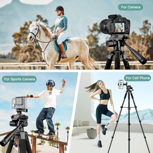 Victiv 67.7" Camera Tripod, Lightweight Tripod for Smartphon... - Image 4