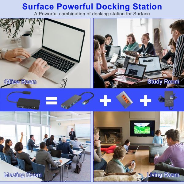Microsoft Surface Docking Station with Triple Displays Dual ... - Image 9