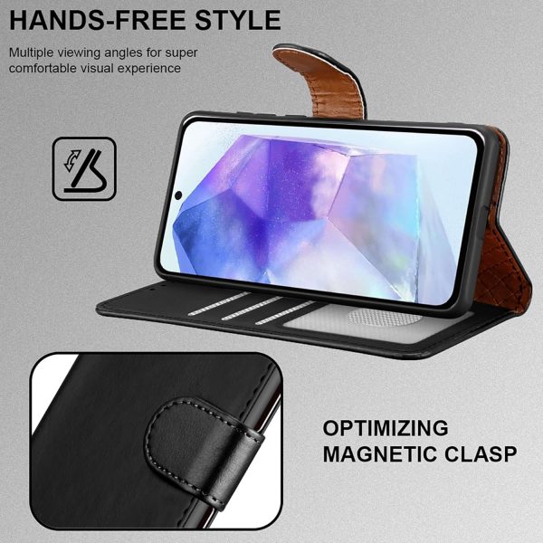 iCatchy for Samsung Galaxy A55 Case Leather Wallet Book Flip... - Image 7