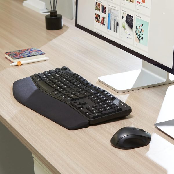 Amazon Basics Ergonomic Wireless Keyboard Mouse Combo UK lay... - Image 12