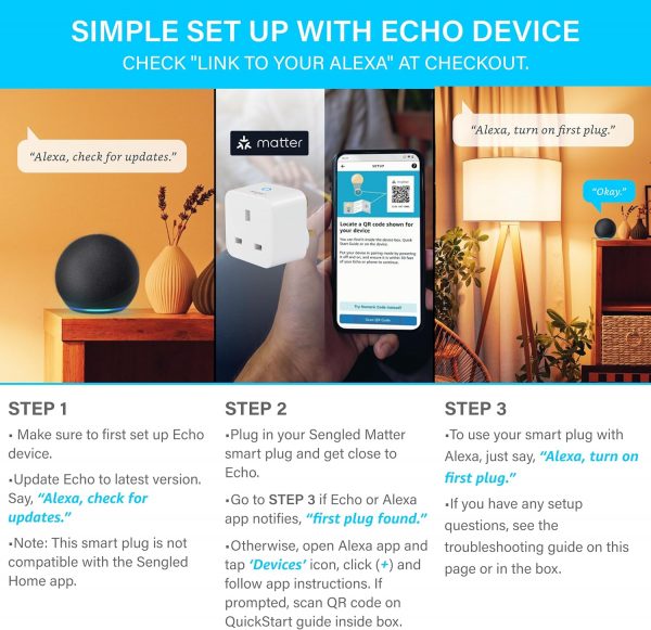 Sengled Smart Plug, Matter-Enabled, Works with Alexa, Instan... - Image 5