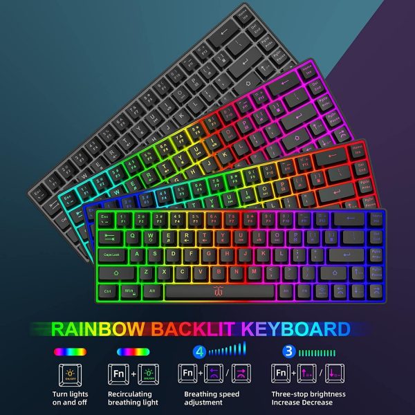 Snpurdiri 60% Wireless Gaming Keyboard and Mouse Combo,LED B... - Image 6