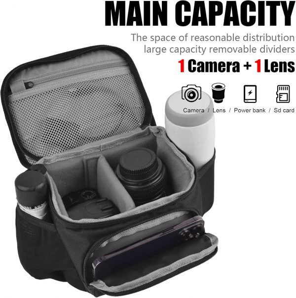 Cwatcun Compact Camera Bag Single Shoulder Crossbody Bag Cam... - Image 4