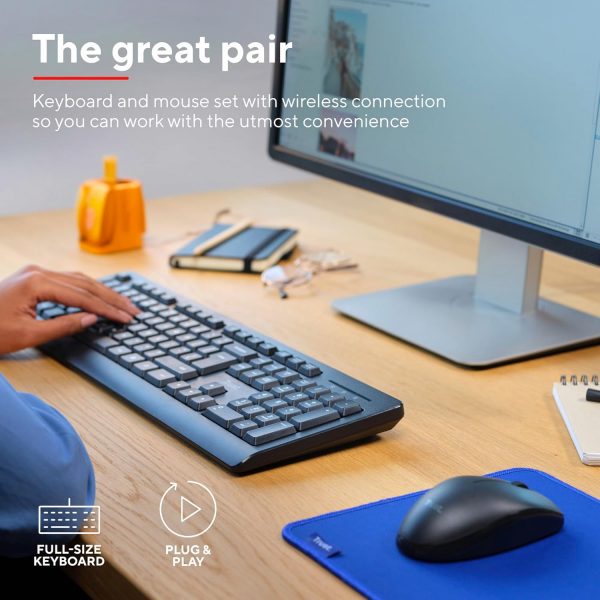 Trust Primo Wireless Keyboard and Mouse Set QWERTY UK Layout... - Image 4