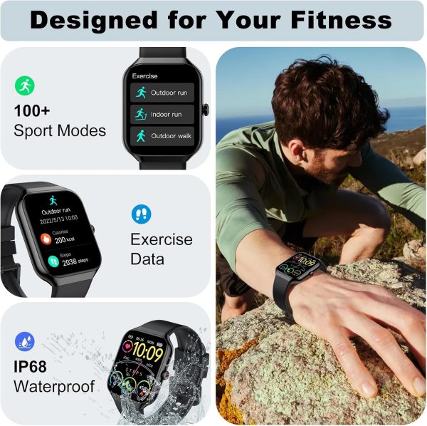 Smart Watch for Men Women Answer/Make Call, 1.96" HD Touch S... - Image 5