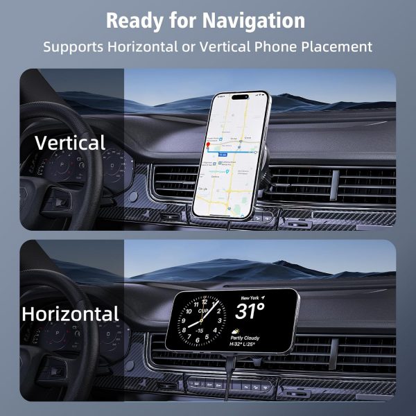 Car Phone Holder Wireless Charger for Magsafe Car Mount Char... - Image 5