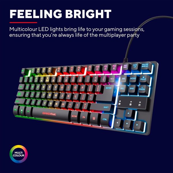 Trust Gaming TKL Keyboard with UK Layout GXT 833 Thado - Com... - Image 5