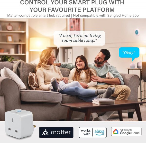 Sengled Smart Plug, Matter-Enabled, Works with Alexa, Instan... - Image 3