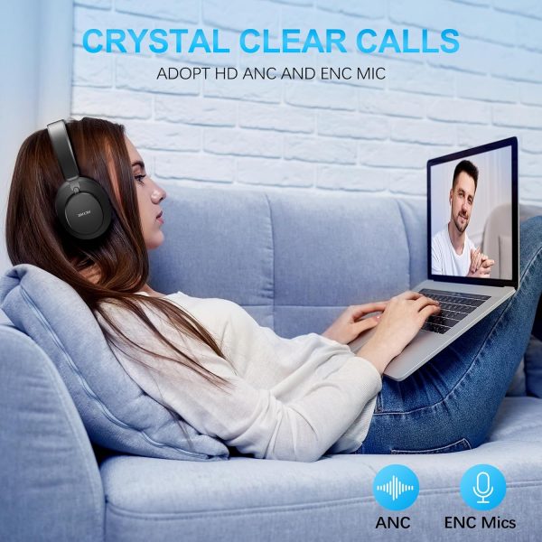 Noise Cancelling Headphones Wireless Bluetooth, Over Ear Hea... - Image 5