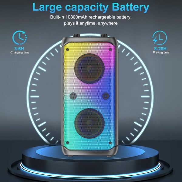TAMPROAD Bluetooth Speaker, 80W Peak Wireless TWS Portable O... - Image 9