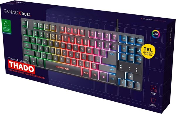 Trust Gaming TKL Keyboard with UK Layout GXT 833 Thado - Com... - Image 13