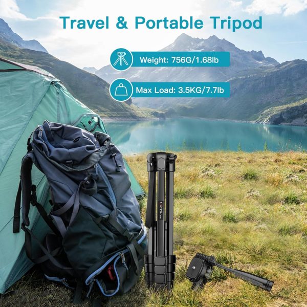 Victiv Camera Tripod for Canon Nikon Sony, 67.7"/172cm Porta... - Image 8