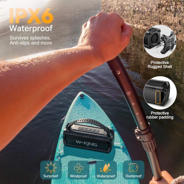 W-KING Bluetooth Speaker, (60W PEAK) 30W RMS Portable Wirele... - Image 5