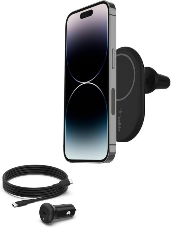 Belkin BoostCharge Wireless Magnetic Car Charger, Phone Moun... - Image 2