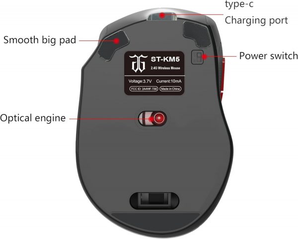 Snpurdiri 2.4G Wireless Gaming Keyboard and Mouse Combo, Inc... - Image 6