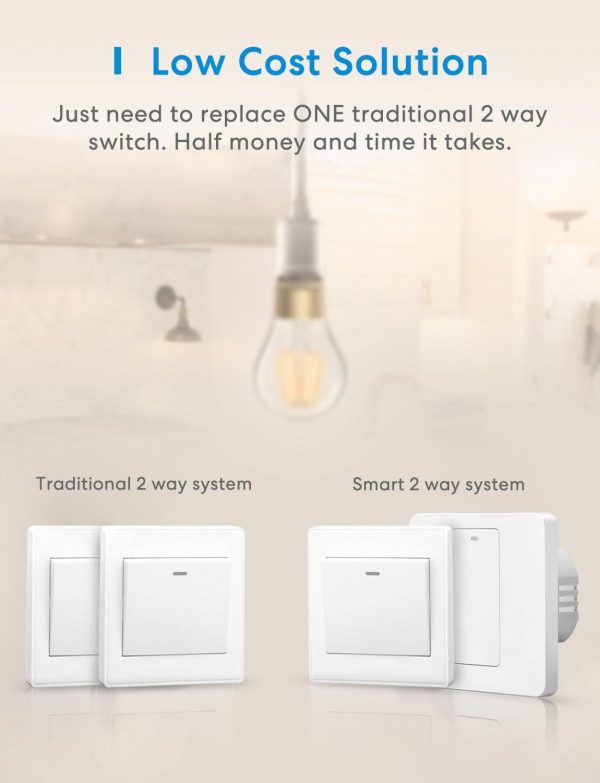 Meross Light Switch, 2 Way, Neutral Requires, Remote/Voice C... - Image 7