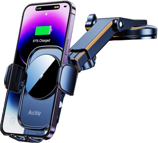 Auckly 15W Fast Qi Wireless Car Charger [EMI] Car Wireless C... - Image 2