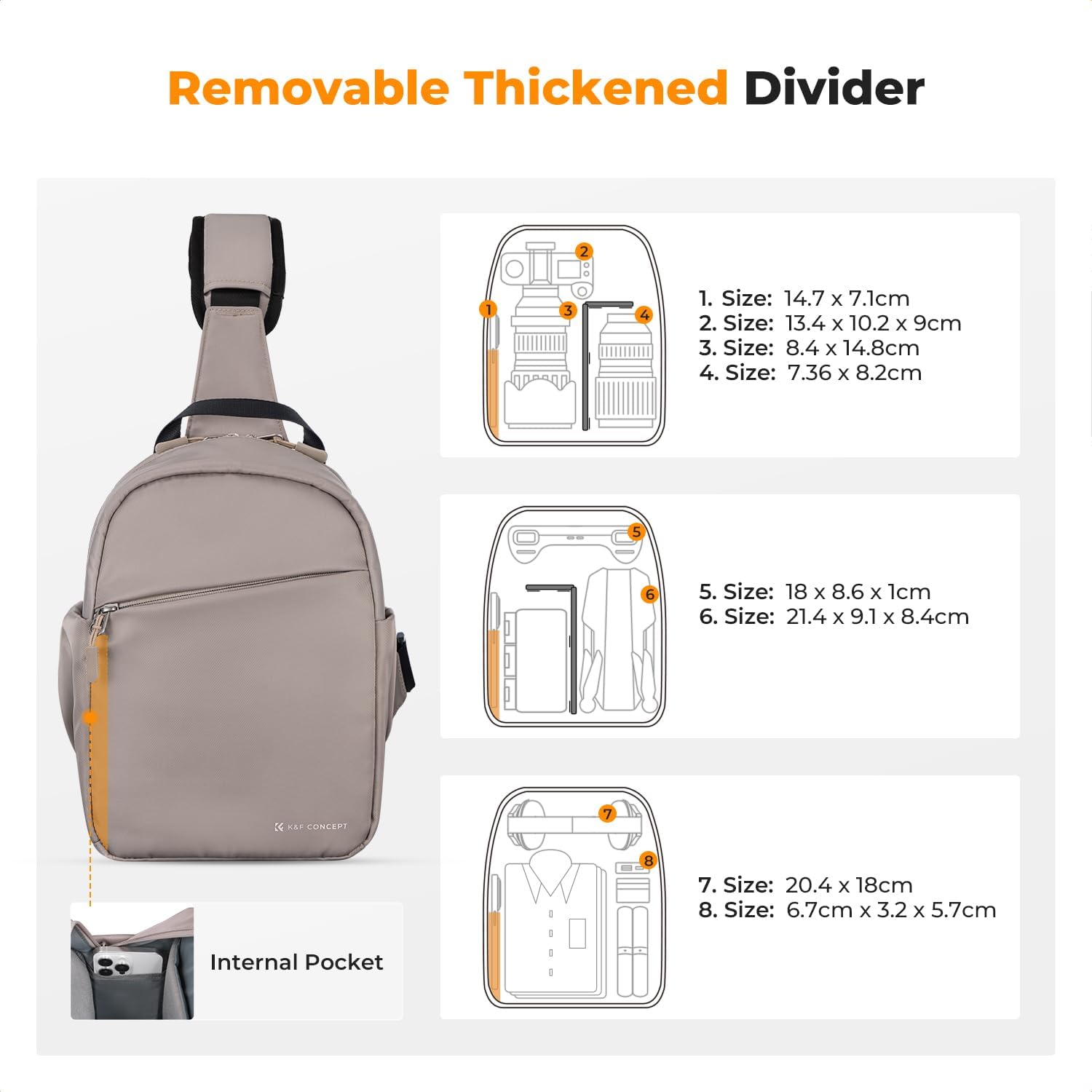 K&F Concept Lightweight Camera Bag for Photographers Camera ... - Image 3