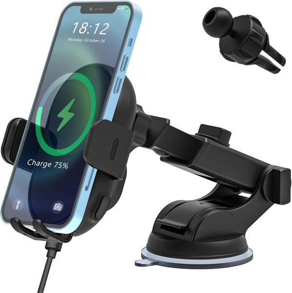 Wireless Car Charger, 15W Qi Fast Car Phone Holder Wireless ... - Image 2