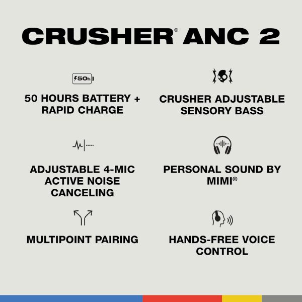 Skullcandy Crusher ANC 2 Wireless Over-Ear Bluetooth Headpho... - Image 5