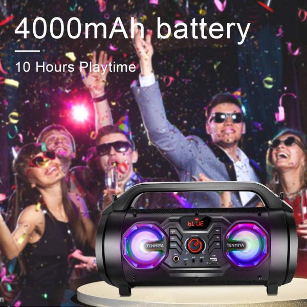 TENMIYA Portable Bluetooth Speakers, 30W Loud Outdoor Speake... - Image 4