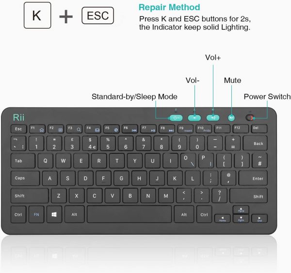 Wireless Keyboard and Mouse Set, Keyboard and Mouse with Ult... - Image 7