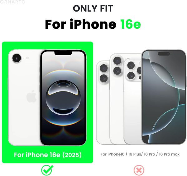 ORNARTO Compatible with iPhone 16e Case (2025), Slim Liquid ... - Image 3