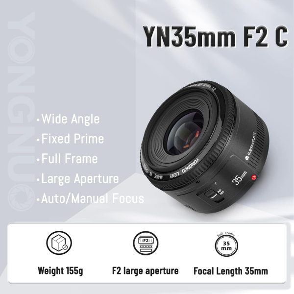 Yongnuo YN35 mm Lens for Canon Camera DSLR - Image 4