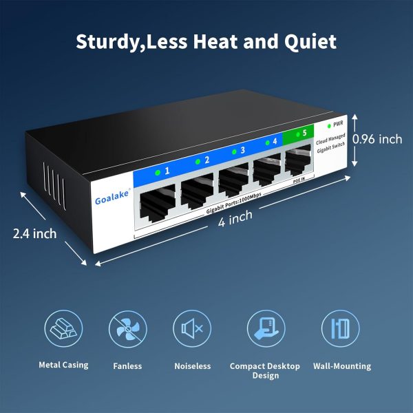5-Port Gigabit Switch,Easy Smart Managed,Plug & Play,Desktop... - Image 8