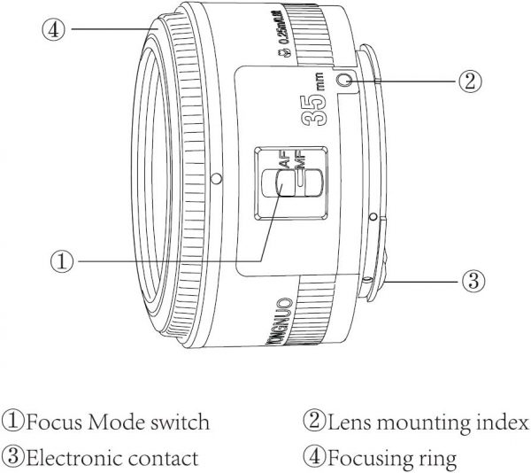 Yongnuo YN35 mm Lens for Canon Camera DSLR - Image 6