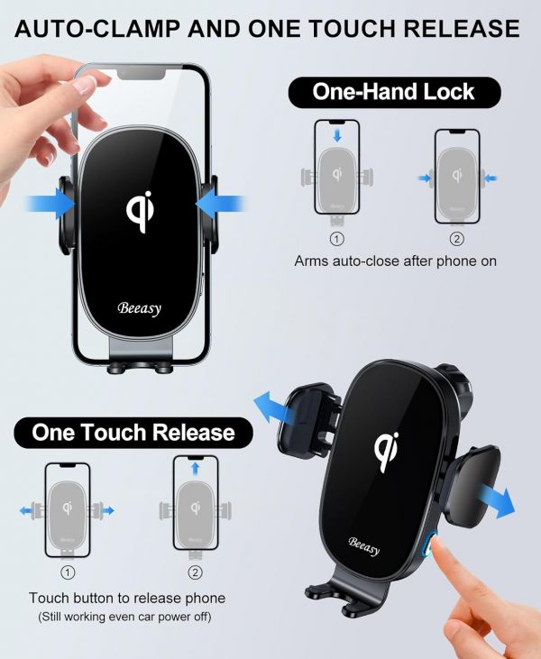 Beeasy Wireless Car Charger with 15W Fast Charging Upgraded ... - Image 6