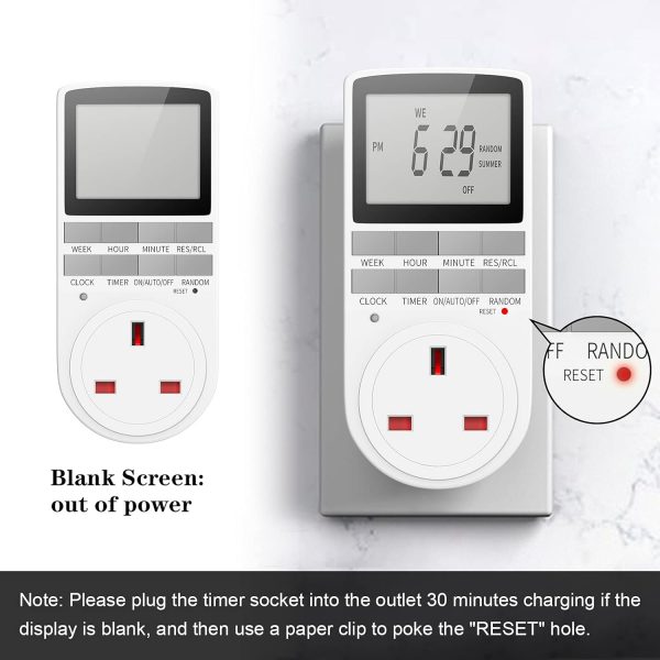 URBZUE Digital Timer Plug Socket, Programmable Switch Timer ... - Image 9