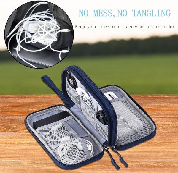 YWKJDDM Electronics Accessories Organiser Bag, Double-Layer ... - Image 4
