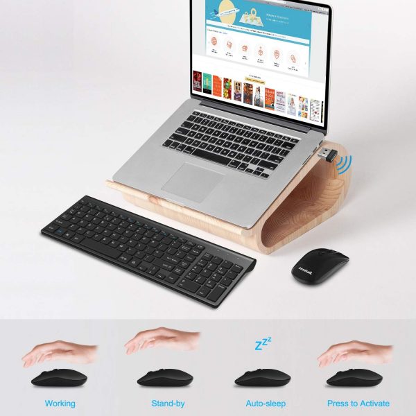 LeadsaiL Wireless Keyboard and Mouse Set, Wireless USB Mouse... - Image 4