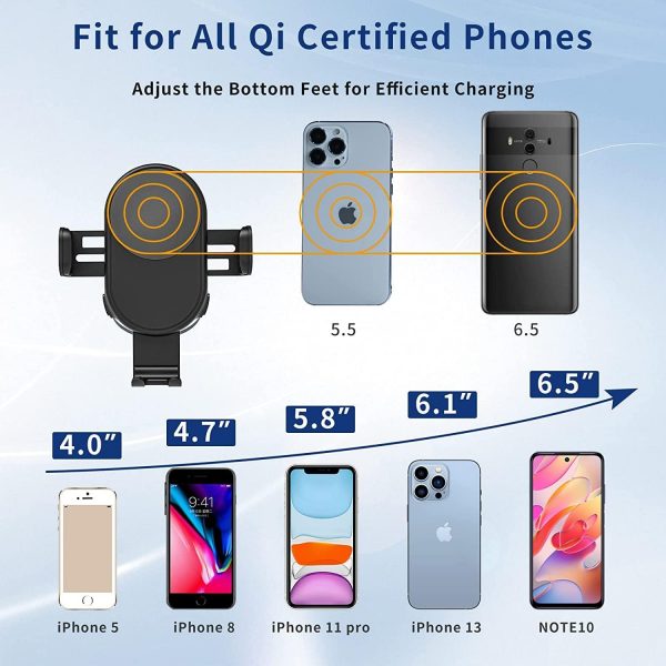 Wireless Car Charger, 15W Qi Fast Car Phone Holder Wireless ... - Image 10