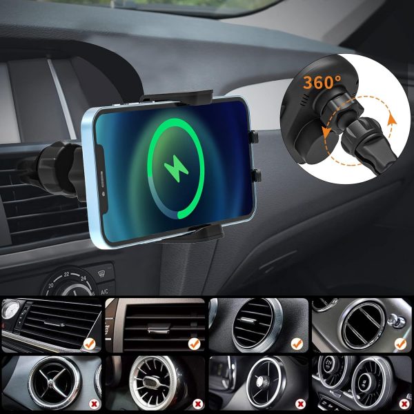 Wireless Car Charger, 15W Qi Fast Car Phone Holder Wireless ... - Image 6