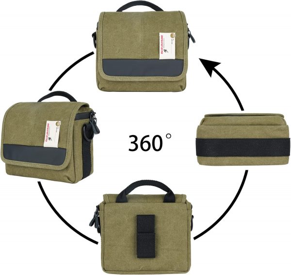 Besnfoto Camera Bag Small Mirrorless Camera Shoulder Bag Pur... - Image 6