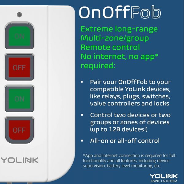 YoLink On/OffFob, Smart Buttons Fob for use with YoLink Smar... - Image 5