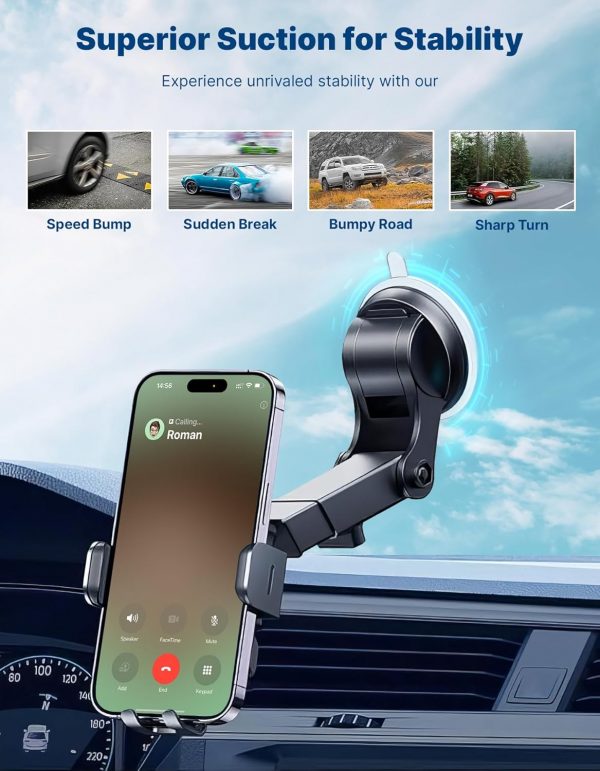 Wireless Car Charger, 15W Fast Charging Car Phone Holder Wir... - Image 6