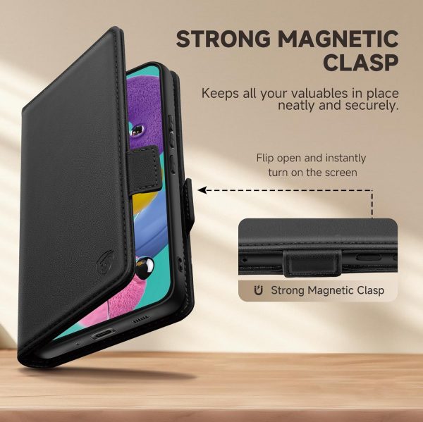 CASBST for Samsung Galaxy A51 Case, Kickstand Flip Leather W... - Image 4