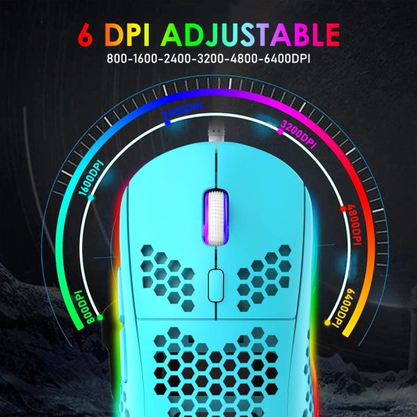RGB Gaming Keyboard & Mouse, 88 Keys Rainbow Backlit, QWERTY... - Image 5