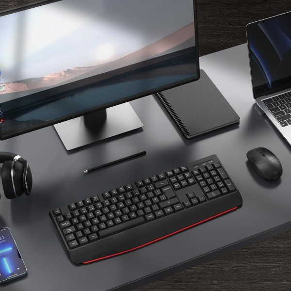 cimetech JQ725 Wireless Keyboard and Mouse, 2.4G Ergonomic K... - Image 8